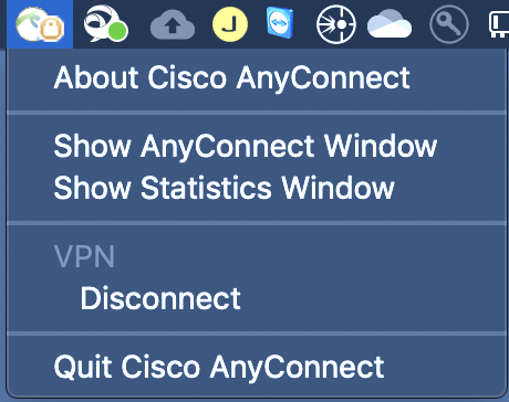 Cisco menubar icon & menu